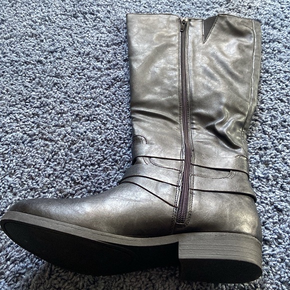 Macys Style & Co Lolah Black Wide Calf Boots - Picture 3 of 9